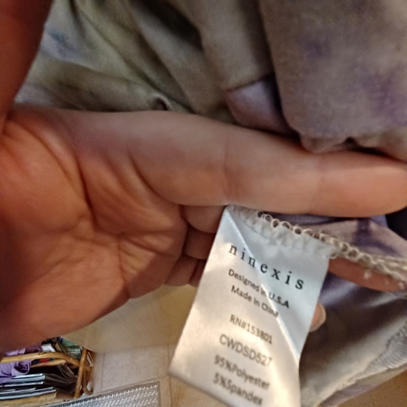 Purple Lilac Lavender Boho Tie Die Tiered Dress M New Tags NWT - Picture 8 of 9